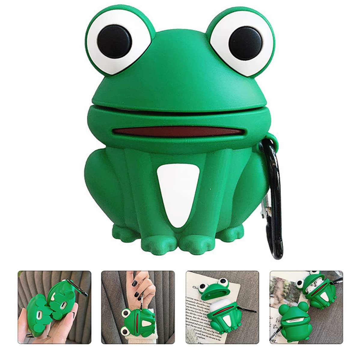 Amazon | UKCOCO シリコンイヤホンケース カエルイヤホンケース 動物